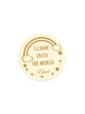 Targhetta Fotografica "I Came Into The World"