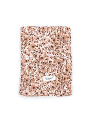 Mussola Fiori Rosa Antico/Marrone