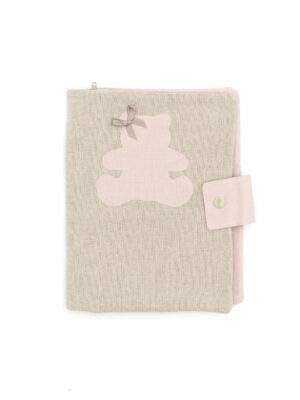 Portapannolini/Salviette Shabby Teddy Rosa Nude