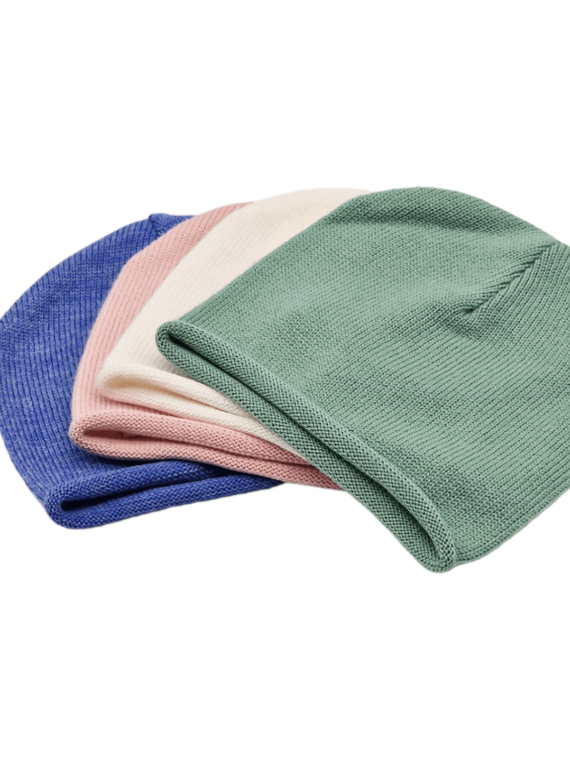Cappellino New Born Lana Latte